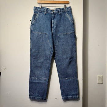 STUSSY DENIM DOUBLE KNEE WORK PANTS