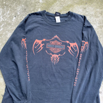 1990S HARLEY DAVIDSON METAL 3M FLAME LONGSLEEVE TEE HAWAII