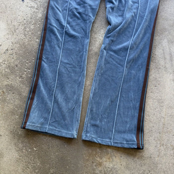 NEEDLES 2023 BLUE EMBROIDERED VELOUR TRACK PANTS