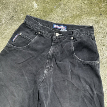 2000S THRASHED FADED BREAKDOWN DENIM SKATER JEAN SHORTS