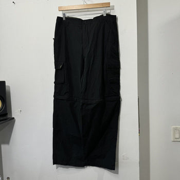 2000S LEE CARGO BAGGY BLACK NYLON ZIP OFF PANTS