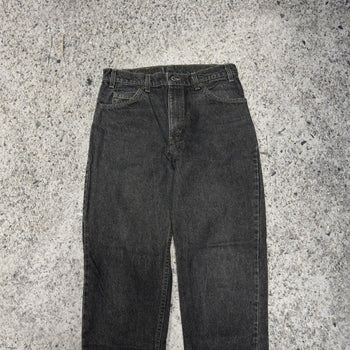 1990s Levi’s 550 Orange Tab Faded Black Denim Jeans
