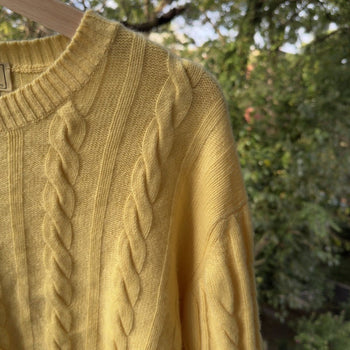 Paul Stuart Cashmere Cable Crewneck Sweater