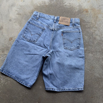 1990s LEVI’S 550 ORANGE TAB BAGGY DENIM SKATER JEAN SHORTS JORTS