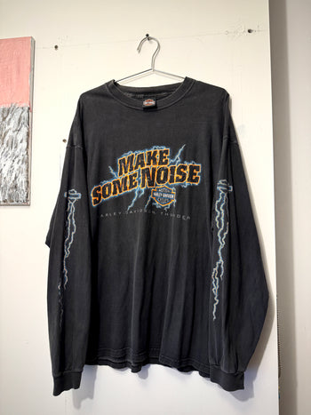 2000s HARLEY DAVIDSON MAKE SOME NOISE LIGHTNING TEE