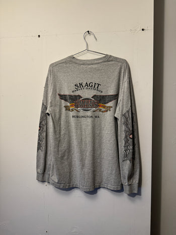 2000S HARLEY DAVIDSON FADED SPIDER LONGSLEEVE