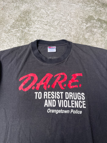 1990s FADED DARE RESIST DRUGS & VIOLENCE TEE