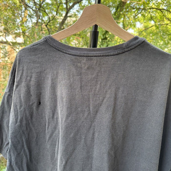 2000s Thrashed Faded Distressed Blank Black Tee