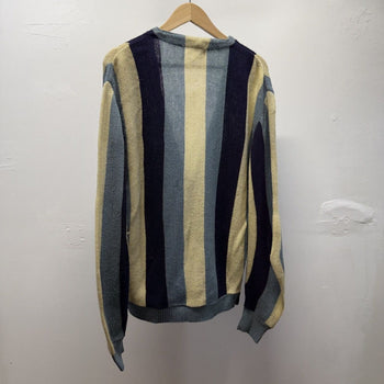 Vintage 1960s McGregor Striped Acrylic Cardigan Sweater