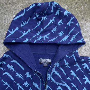 2010s ROGUE STATUS GUN SHOW ZIP UP HOODIE BLUE