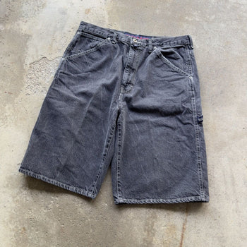 2000S NAUTICA BAGGY FADED BLACK DENIM JEAN SHORTS JORTS