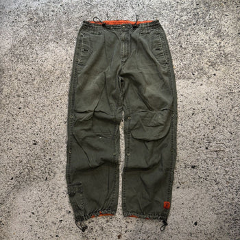 Pantalones cargo holgados tipo paracaídas PJ Mark descoloridos de la década de 2000