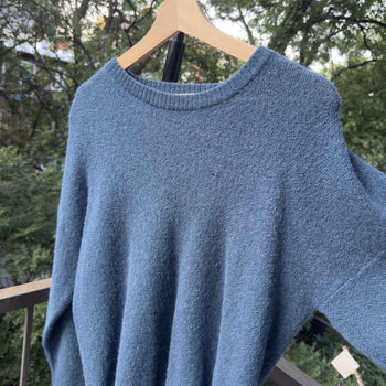 1980s Alpaca Wool Blue Light Sweater