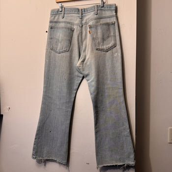 1970s LEVI'S 646 TALON DENIM JEANS THRASHED