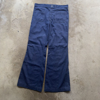 1980s USN SEAFARER DENIM FLARE BELL BOTTOM JEANS