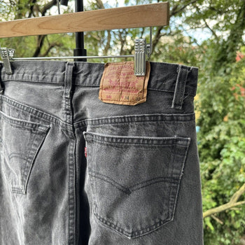 1990s Levi's 501 Jeans Faded Black Cropped USA