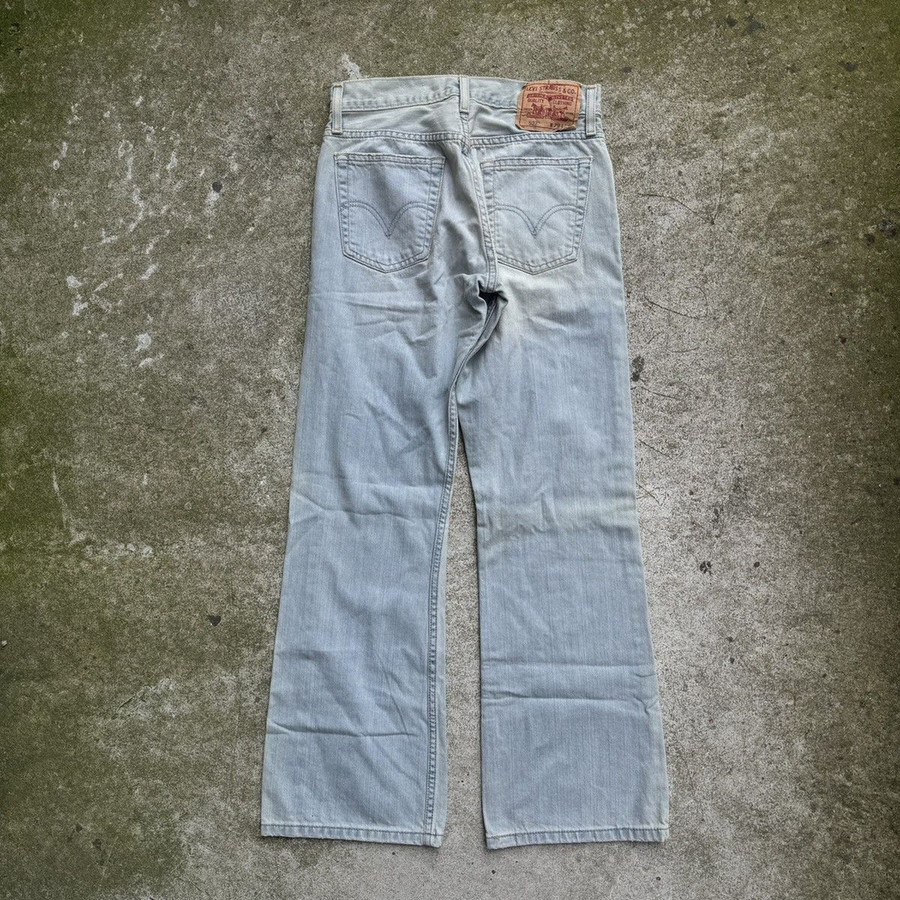 2000S LEVI’S 527 LOW BOOT CUT FADED DENIM JEANS