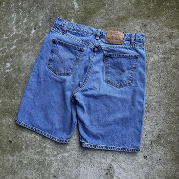 1990s LEVI'S 550 ORANGE TAB DENIM JEAN SHORTS JORTS