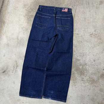 2000S POLO RALPH LAUREN BAGGY WIDE LEG DENIM BANNER JEANS