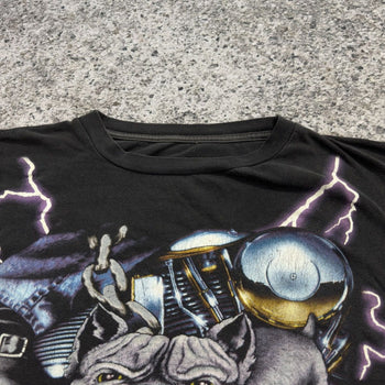 1990年代のアメリカ製USAサンダーフェードピットブルTシャツ