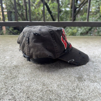 2000s Thrashed Faded Distressed London Grunge Hat