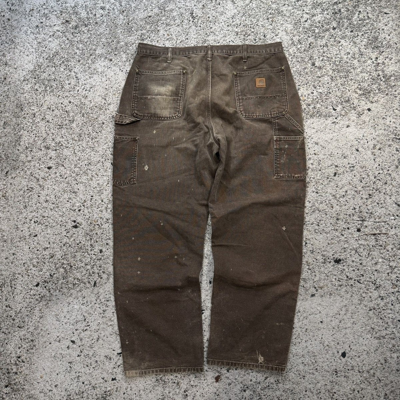 2000s Carhartt Brown Faded Thrashed Double Knee Pants
