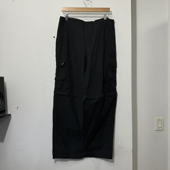 2000S LEE CARGO BAGGY BLACK NYLON ZIP OFF PANTS