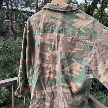 1980s Thrashed Camo Cargo Fatigue Shirt