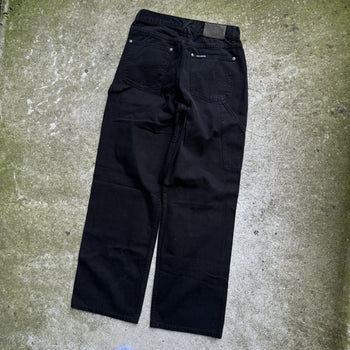2000S HARLEY DAVIDSON BAGGY WIDE LEG BLACK CARPENTER JEANS