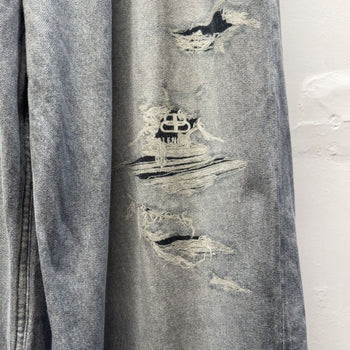 Balenciaga Winter 2021 Tromp L'oeil Denim Sweatpants Demna