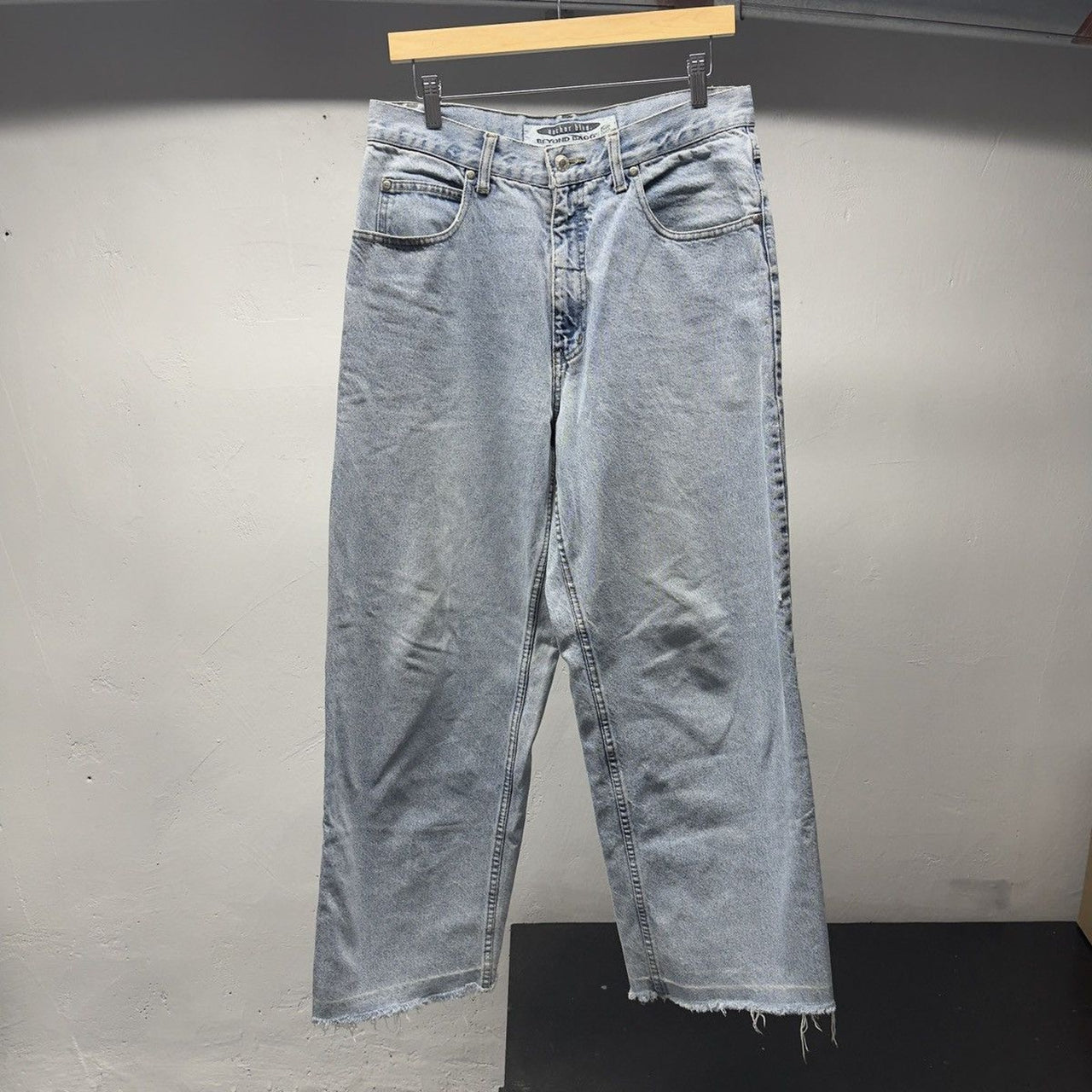 1990s Thrashed Faded Baggy Wide Leg Skater Jeans