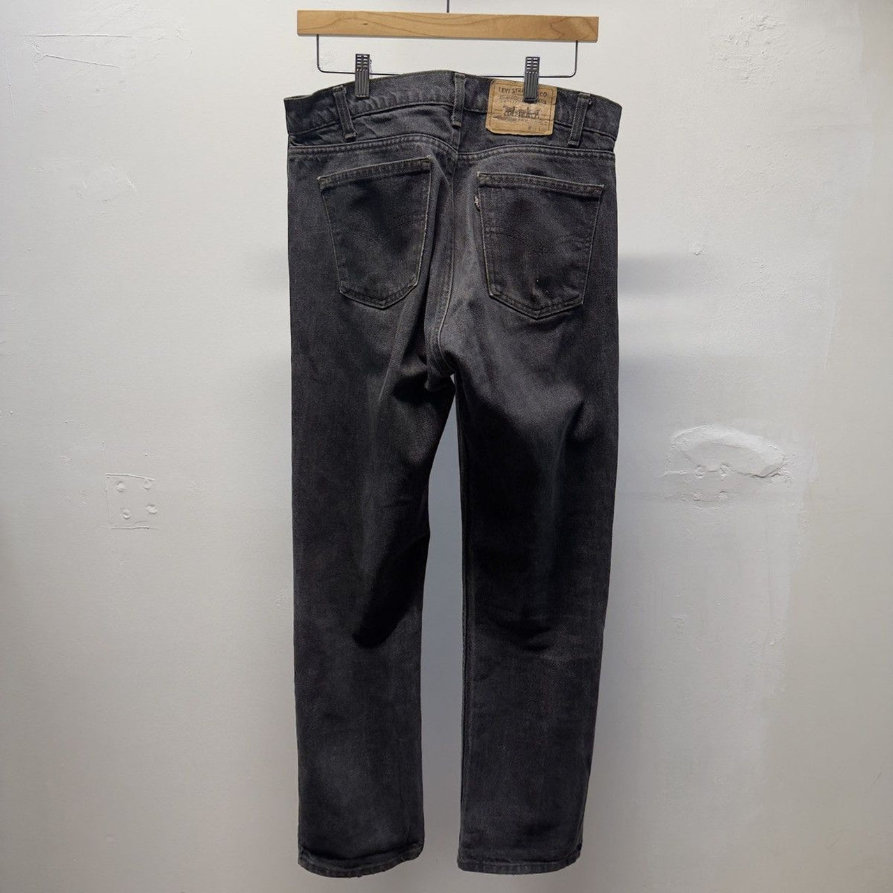 Vintage 1980s Levi’s 505 Made in USA Faded Black Yarn Dyed Jeans
