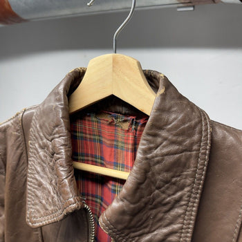 1950s Aero Women's Horsehide Leather Jacket Thrashed Faded