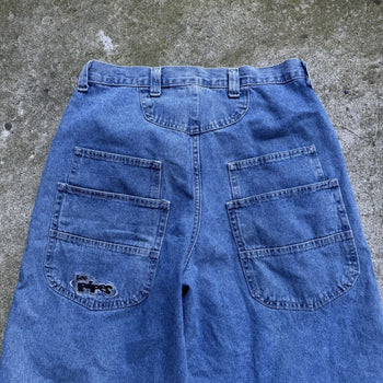 1990s LEE PIPES BAGGY DENIM SKATER JEAN SHORTS JORTS