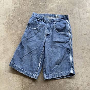 1990S/2000S Y2K BAGGY SKATER DENIM TRACK JEAN SHORTS JORTS