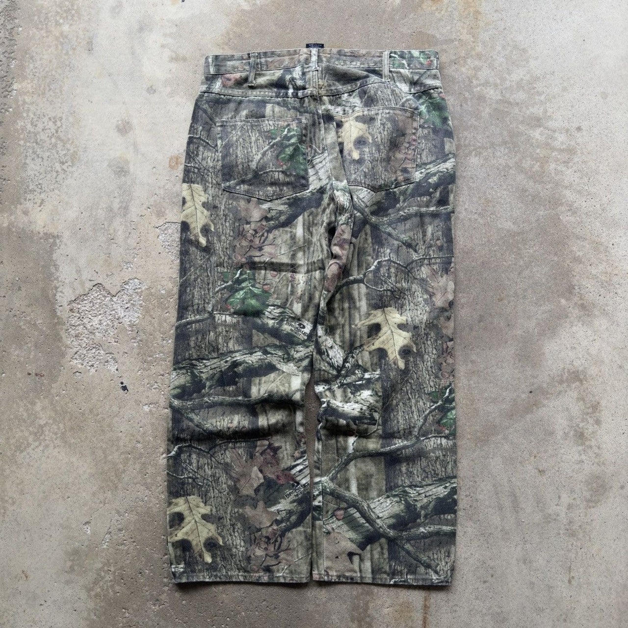 2000s MOSSY OAK BAGGY CAMO CANVAS PANTS 34