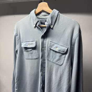 Polo Ralph Lauren Indigo Chambray Knit Work Shirt