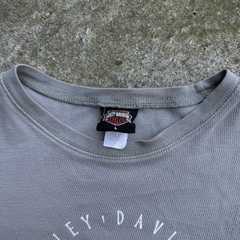Camiseta térmica de manga larga con logotipo de esqueleto de Harley Davidson Sturgis 2004