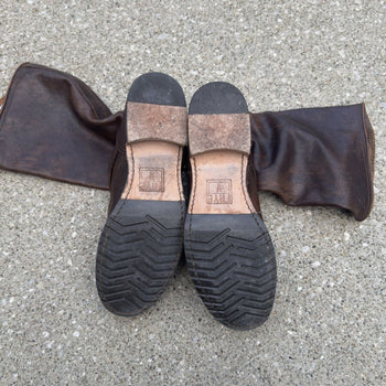 1980s Frye Women's Leather Calf High Buckle Harness Boots