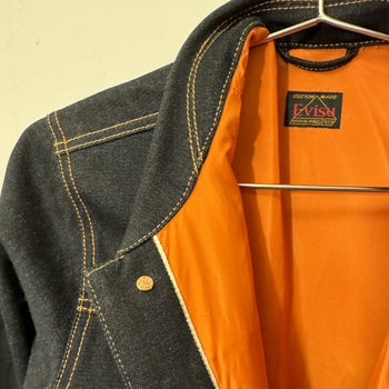 EVISU SEAGULL PRINT SELVEDGE DENIM TRUCKER JACKET TYPE 1