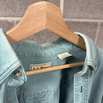 1990s LL Bean Thrashed Faded Distressed Work Shirt