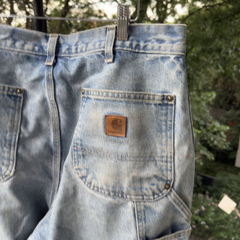 2000s Carhartt Faded Repaired Denim Double Knee Pants