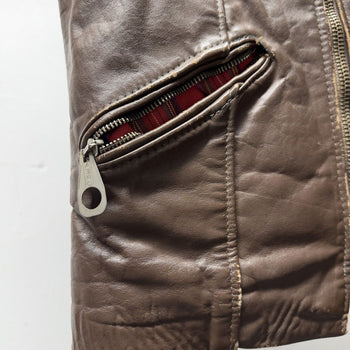 1950s Aero Women's Horsehide Leather Jacket Thrashed Faded