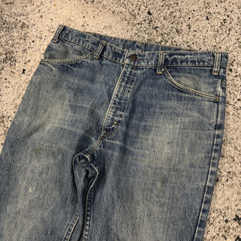 1970s LEVI'S 646 ORANGE TAB FADED FLARE DENIM JEANS