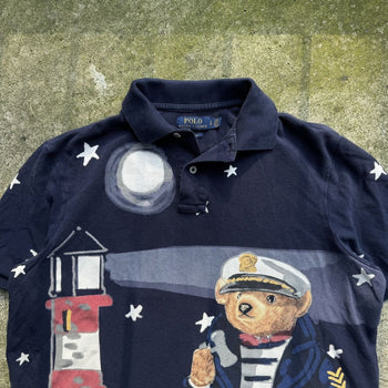 POLO RALPH LAUREN NAUTICAL CAPTAIN SAILOR POLO BEAR SHIRT