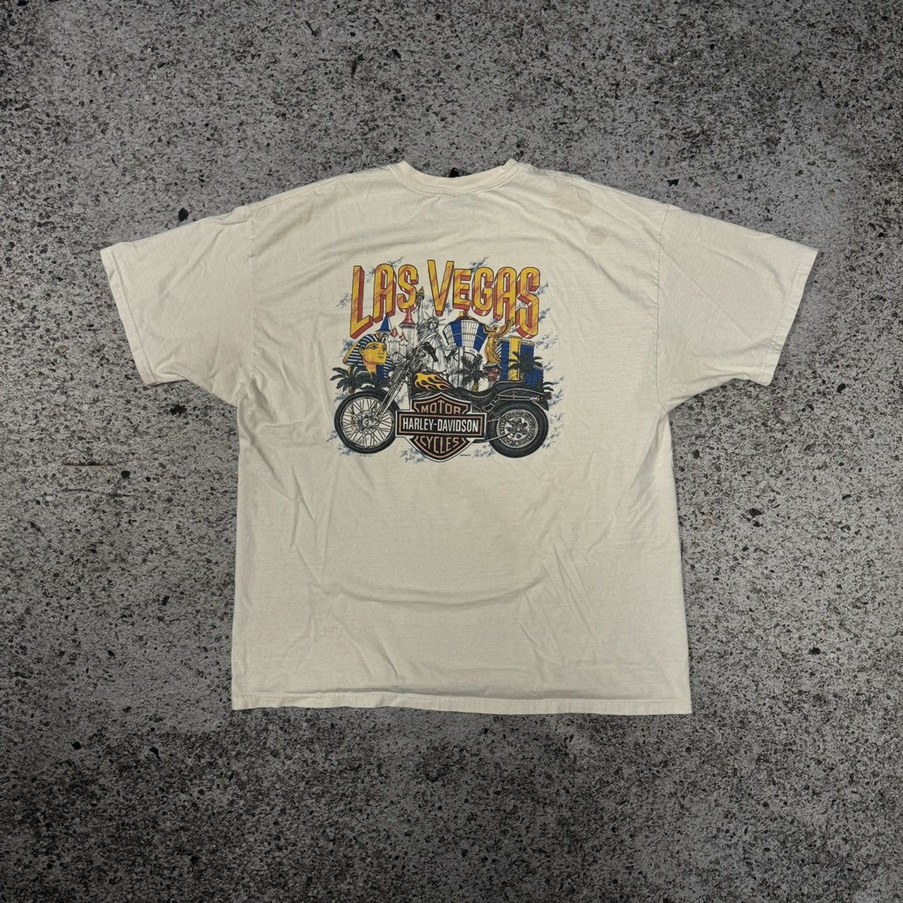 2000年代 ハーレーダビッドソン ラスベガス イーグル Tシャツ 色褪せ スラッシュ加工