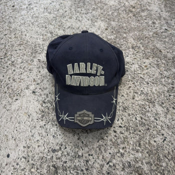 2000s Harley Davidson Faded Barbed Wire Chains Hat