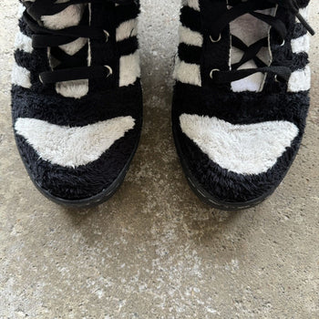 JEREMY SCOTT ADIDAS 2011 PANDA BEAR HIGH TOP SNEAKERS