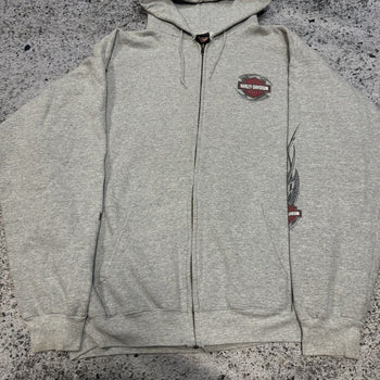 2000S HARLEY DAVIDSON FLAME ZIP UP HOODIE