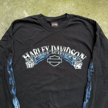 2000s HARLEY DICE CLOWN FLAME LONGSLEEVE TEE